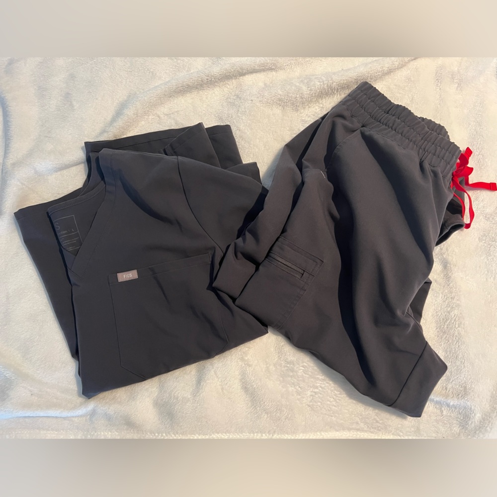 Figs Scrubs Set~Charcoal